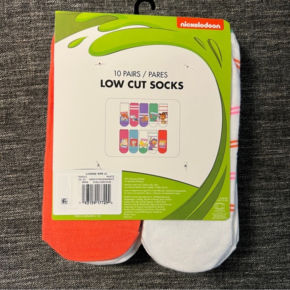 NWT Nickelodeon Womens Shoe Size 4-10 Liner Socks No Show 10 Pairs Rugrats - Picture 2 of 4